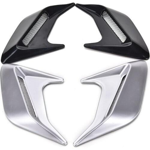 2pcs Car Auto Side Vent Air Flow Fender Shark Gill Side Fender Intake Sticker Car Simulation Side Vents Decorative with 3 Type