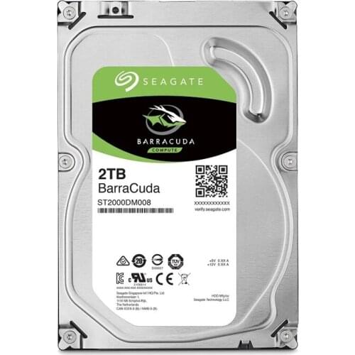 3.5 Inch SATA HDD 2TB Seagate 7200 rpm Memory Storage Hard Disk For Cameras DVR System PC Computer