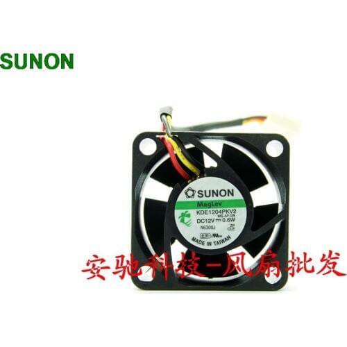For Sunon 4020 40mm 4cm DC 12V 0.6W KDE1204PKV2 3 line silent axial cooling fans