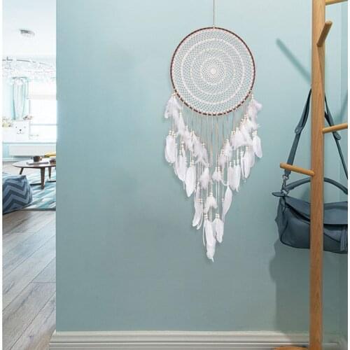 40CM Handmade Dream Catcher Nordic Styles Dream Catcher Home Hanging Craft Gift Dreamcatcher Ornament Car Hanging Bedroom Decor
