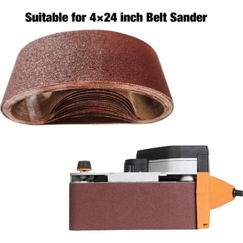 X7YF 7Pcs/Set Abrasive Sanding Belts Belt 120/240/320/400/600/800/1000 Grits Wood Grinding Sander Tools Aluminum Oxide 50x686