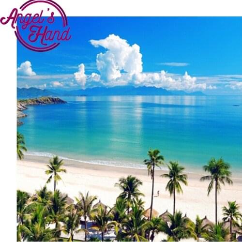 Full Seaside 5DDIY Diamond Painting Round&spuare Rhinestone Needlework Embroidery Landscape Cross Stitch Room Decoration Crafts