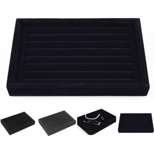 40%HOT New Velvet Bracelet Necklace Ring Earring Jewelry Storage Display Box Tray Case