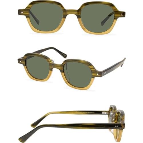 Belight Optical Handmade Quality Cool Vintage Retro Square Women Men UV400 Protection with Case Oculos Punk Sunglasses 9574