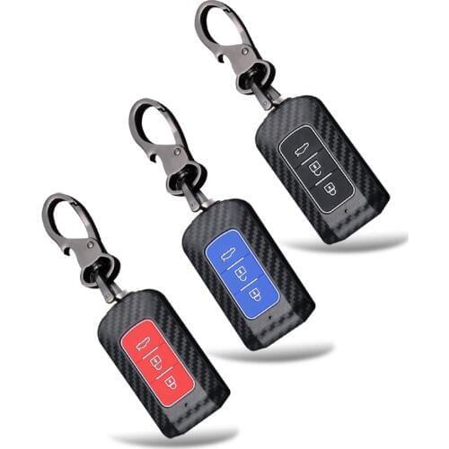 Matte Carbon Fiber ABS silicone Car Key Cover key case For Mitsubishi Outlander Lancer 10 Pajero Sport EX ASX Colt Grandis L200