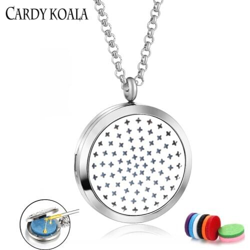 Baac Baac can open stainless steel aromatherapy essential oil pendant necklace diffuser couple long sweater chain