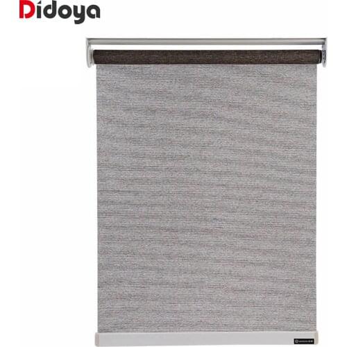 Customized Automatic Motorized Grey Roller Blind Blackout Office Kitchen Bed Room Half Or Full Shade High Quality Window Curtain