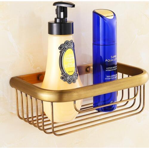 Multifunctional Bathroom Towel Box Cosmetic Shelf Antique Brass Brushed Storage Holder Hanging Basket Box Bathroom Accessor iu10
