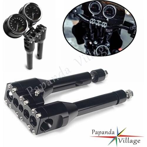 Modified 38mm 1-1/2" Cafe Racer Handlebar Riser 6" 8" 10" 12" Rise Bar Clamp for Harley Sportster Bobber Softail Dyna Street Bob