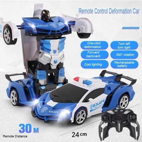 New Transformation RC Robot Car Remote Control Car 2 IN 1 Deformation Robots Models Toys for Kids Baby Xmas Christmas Gift