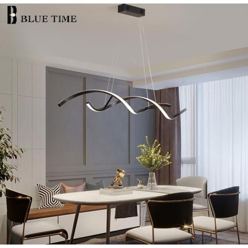 Modern Led Chandelier Aluminum alloy Black&White Ceiling Chandelier Lighting for Living room Dining room Kitchen Lustre Led Lamp