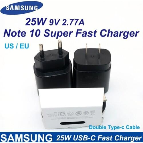 Samsung Note10 25W Super Fast Charger Black Reizen USB C PD PSS Snel Opladen Adapter EP-TA800 Voor Galaxy Note 10 S10 S9 Plus mi