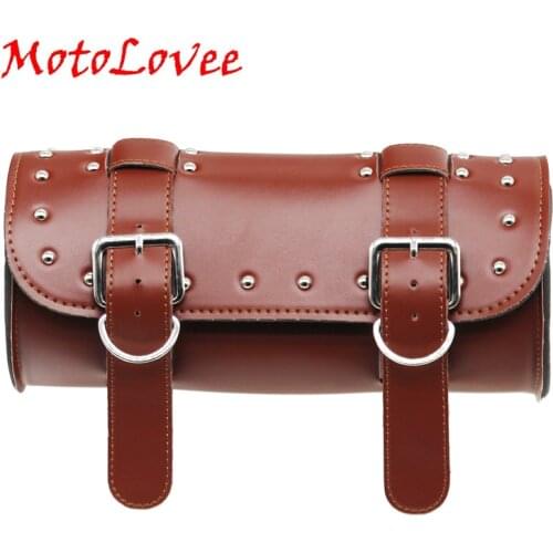 MotoLovee New Style Universal Motorcycle PU Leather Saddlebag Saddle Bag Luggage Bag For Yamaha Honda Suzuki Kawasaki