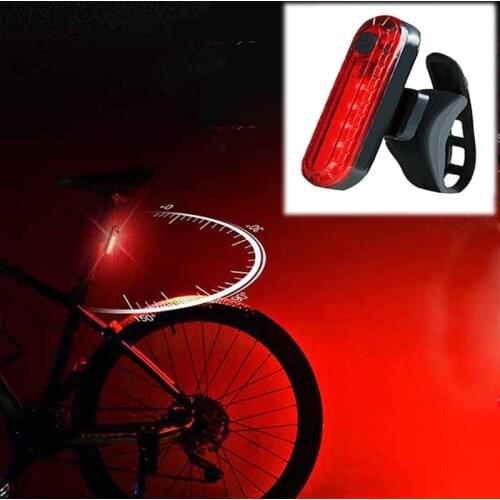 Bicycle Rear Light USB Charging Bicycle LED Light Rechargeable USB Safety Taillight Warning Lights Cycling Waterproof Tail Light
