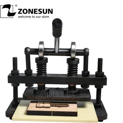 ZONESUN 26x12cm Double Wheel Hand leather die cutting machine photo paper PVC/EVA sheet mold cutter tool