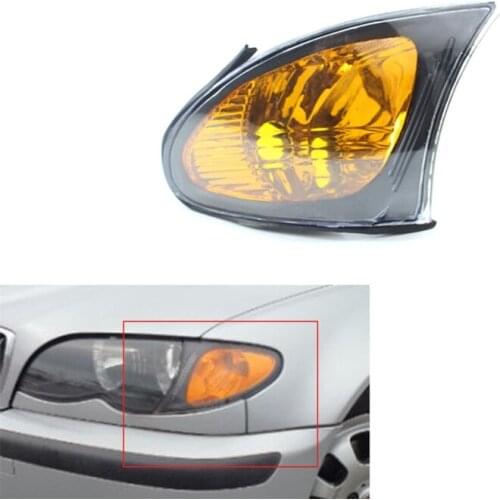1Pair Headlight Turn Signal Corner Lights For 3 Series E46 02-05 6313716585 D7WD