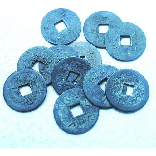 10PCS Chinese Old Coins Pendants Black Color And Bronze Colors Size 23MM For Craft Hands Making Accessories Free Shipping