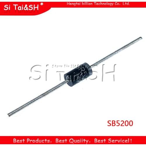 10PCS SB5200 SR5200 Schottky Barrier Rectifier Diode 5A 200V DO-201AD/DO-27