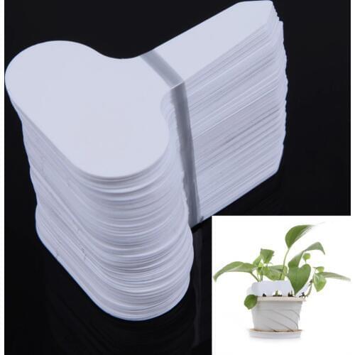 100pcs/set T-type Plastic Nursery Garden Plant Pots Label Thick Tag Mark for Flower Pot Garden Macetas Plastic Tag Decoration