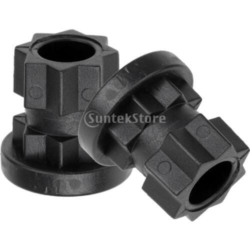 2 Pieces Universal Black Nylon Kayak Canoe Ram Base Mount for Angler Fishing Rod Holder Track System Base Replacement