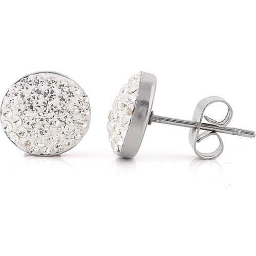 2021 New Fashion OL Style Creative Inlaid Zircon Round Earrings Crystal from Swarovskis Fit Women and female For Party