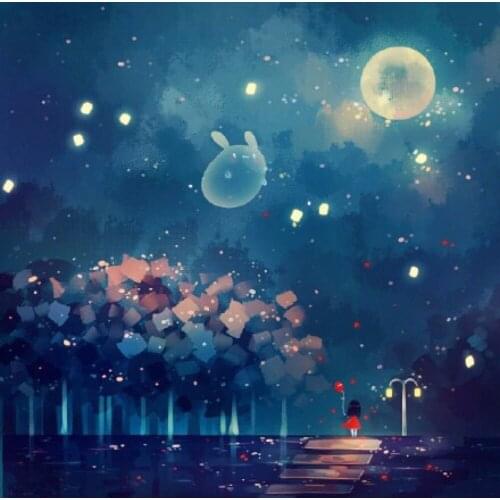 5D DIY Diamond Painting Cross Stitch Embroidery Little Girl Ballon Home Decor Handicraft Embroidery Full Square/round Drill