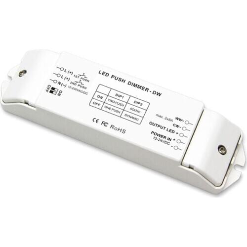 BC-422 CV PWM CT Controller DIP Switch And Duplex Push Dim Button DC12V-24V Input;8A*2CH output for led strip tape light