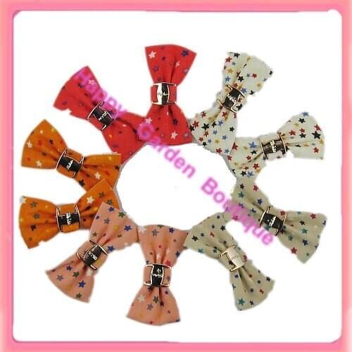 Free shipping!48pcs/lot hair bow with aligator clip 10 color for your choose