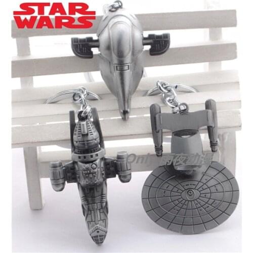 Hot Movie Spaceship Keyring Keychain The Spacecraft Warships Model Key Chain Metal Key Rings 3 Designs Can Option 12pc/lot