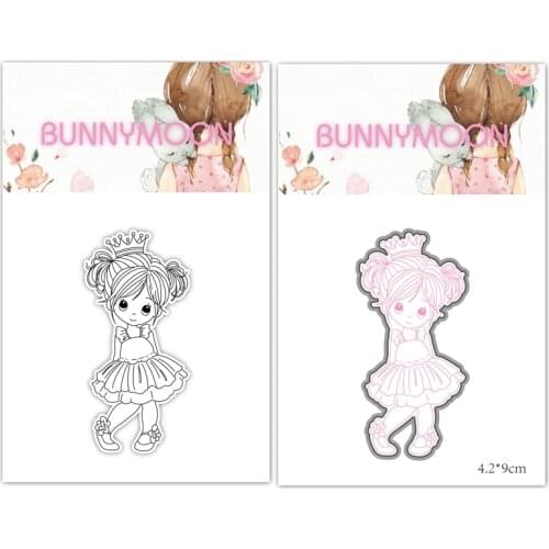 CH 2021 New Arrival Crown girl Metal Cutting Dies and stamp For Scrapbooking Practice Hands-on DIY Album Decor Card Craft Dies