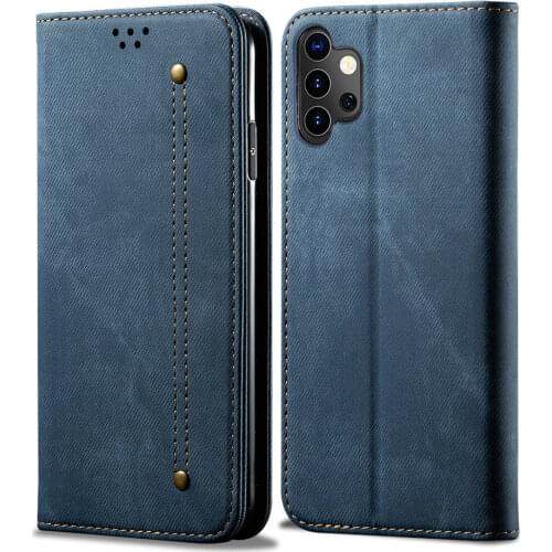 For Samsung Galaxy A32 4G 2021 Case Luxury Solid Leather 360 Protect Book Cover for Samsung A32 Flip Case A 32 5G SM-A325 A326