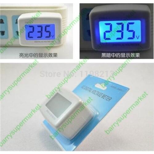 Digital Voltage meter tester Voltmeter AC 100-300V Switch EU Plug Volt Power Monitor AC Panle Meter LCD blue backlight
