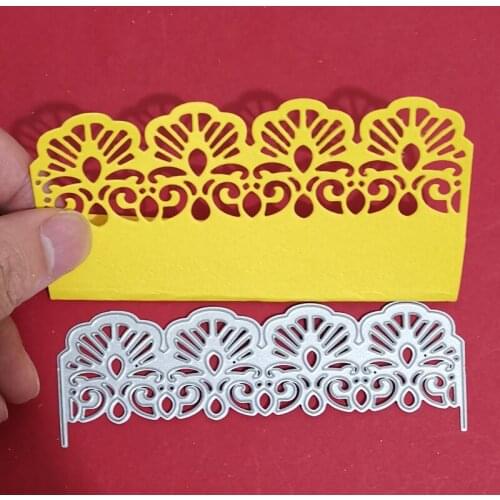 Floral Stripe Border Metal Cutting Die Mould Craft Knife Blade Punch Die Stencils for Diy Scrapbook Album Embossing Card Die