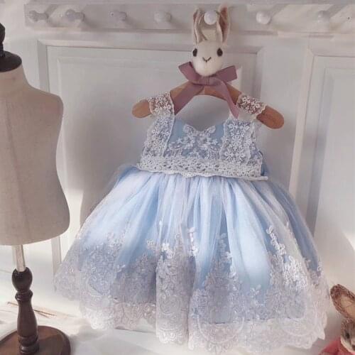 Baby summer Lace Dress for Girls Spanish ball dress Lolita palace Princess Dress Baptism Dress birthday party baby girl clothes