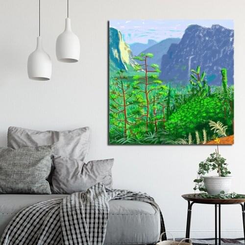 David Hockneies Tropical Nature Landscape Canvas Painting Print Living Room Home Decoration Modern Wall Art Oil Painting Poster