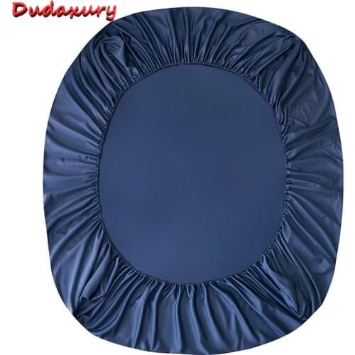 Dudaxury Solid Color Waterproof Mattress Cover Light Luxury Embroidery Fitted Sheet Queen King Bedspread Without Pillowcase
