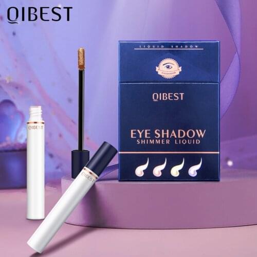QIBEST 4 Pieces/Set Smoke Tube Liquid Eyeshadow Shimmer Pearl Glitter Eye Shadow Bling Bling Eye Makeup Pigment Cosmetics