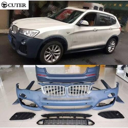 F25 X3 PP M Sport style unpainted Auto Car Bumper Styling Body Kits For BMW F25 X3 2013UP