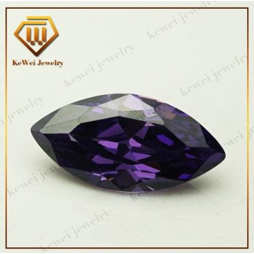 MS 100pcs 5A 1.5*3mm- 7*14mm Synthetic Gems Amethys CZ Stone Cubic Zirconia Beads Marquise