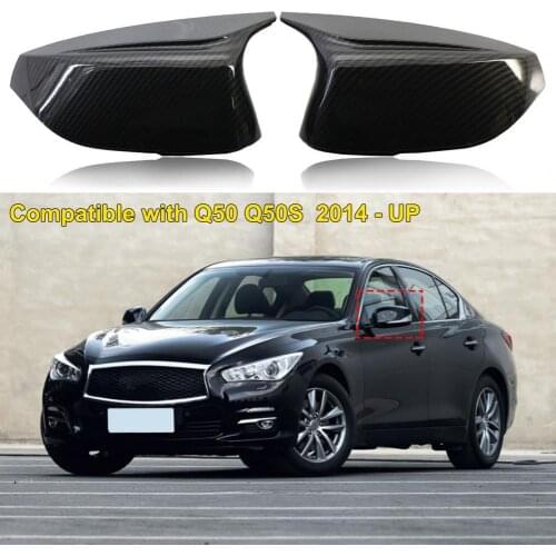 Perfect Match Compact Horn Design Side Mirror Cover 963744GA0H 963734GA0H for Infiniti Q50 Q60 QX30 Q70