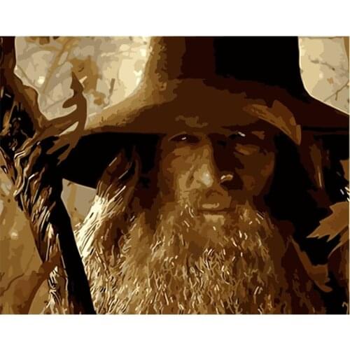 Dark night wizard Figure DIY Painting By Numbers Wall Art Picture Acrylic Painting For Home Decoration Drop Shipping 60x75cm