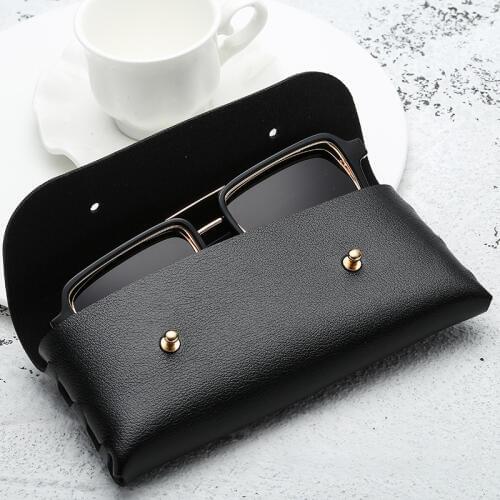 Leather Sun Sunglasses Retro Fashion Hard Shell Multifunctional Men And Women Glasses Case Wallet Glasses Accessories Coin Purs