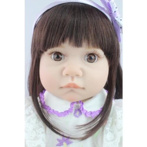 55cm Vinyl Baby Reborn Doll adorable Kids Princess Toys Children bonecas brinquedos Little Girl Boy Shower Dolls Education Dolls