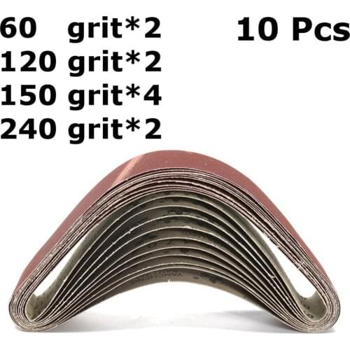 10Pcs 50x686mm Abrasive Sanding Belt Sanding Paper for Belt Sanders Bench Grinder Grinding Polishing Tool 60-150 Grit New