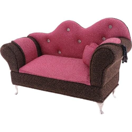 1/6 Scale Dolls Furniture Long Sofa Chaise Lounge Recliner Chair Jewelry Box