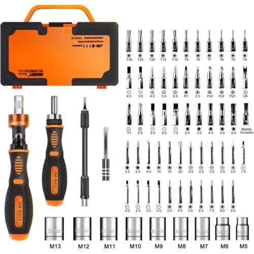 Ratchet Manual Screwdriver Set 69-IN-1 Multi-function Combination Manual Magnetic Torx Bit Repair Kit Home Repair Hand Tool Set