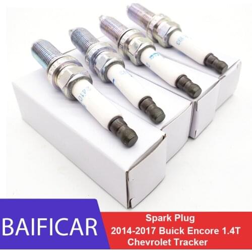 Baificar Brand New Genuine 4 PCS Iraurita Spark Plug 24101393 For 2014-2017 Buick Encore 1.4T Chevrolet Tracker 1.4T