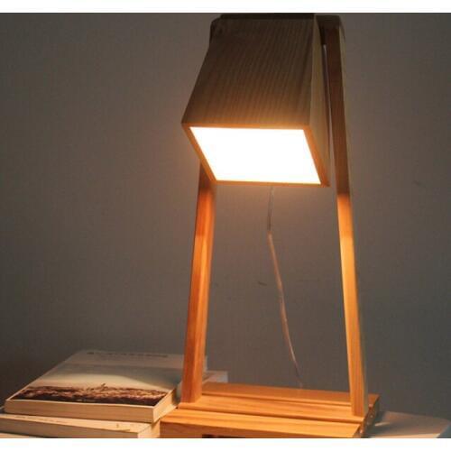 Solid Wooden Scandinavian-style bedroom Table Lamps personality study literary gift warmly decorated table lighting MZ55