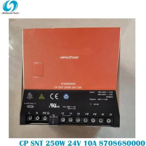 Original Weidmüller CP SNT 250W 24V 10A 8708680000 Rail Switching Power Supply Single Phase 100% Tested BeforeShipment
