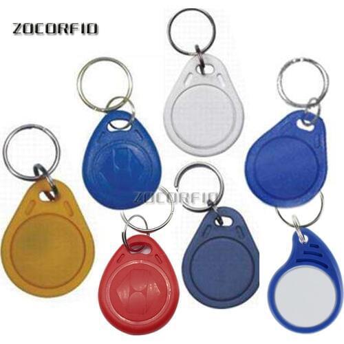 RFID IC keyfobs 13.56 MHz keychains NFC key tags ISO14443A MF 1k token tag for smart access control system